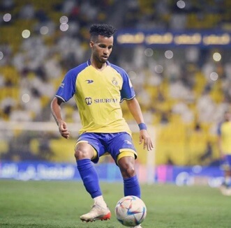 Abdulrahman Ghareeb during the match.